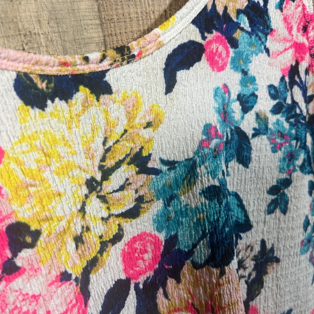 Torrid Size 4 Floral Tank Top Plus Colorful Dopamine Stretch Summer Casual - Picture 3 of 6